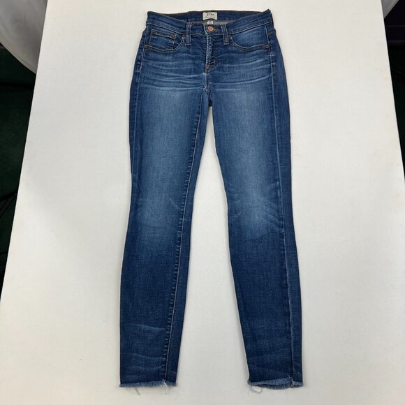 J. Crew Toothpick Womens Blue Medium Wash Low Rise Skinny Jeans Size 25 - Picture 1 of 7